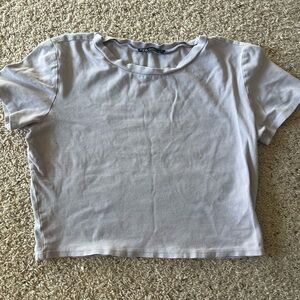 Zara Soft Light Purple Short Sleeve Top